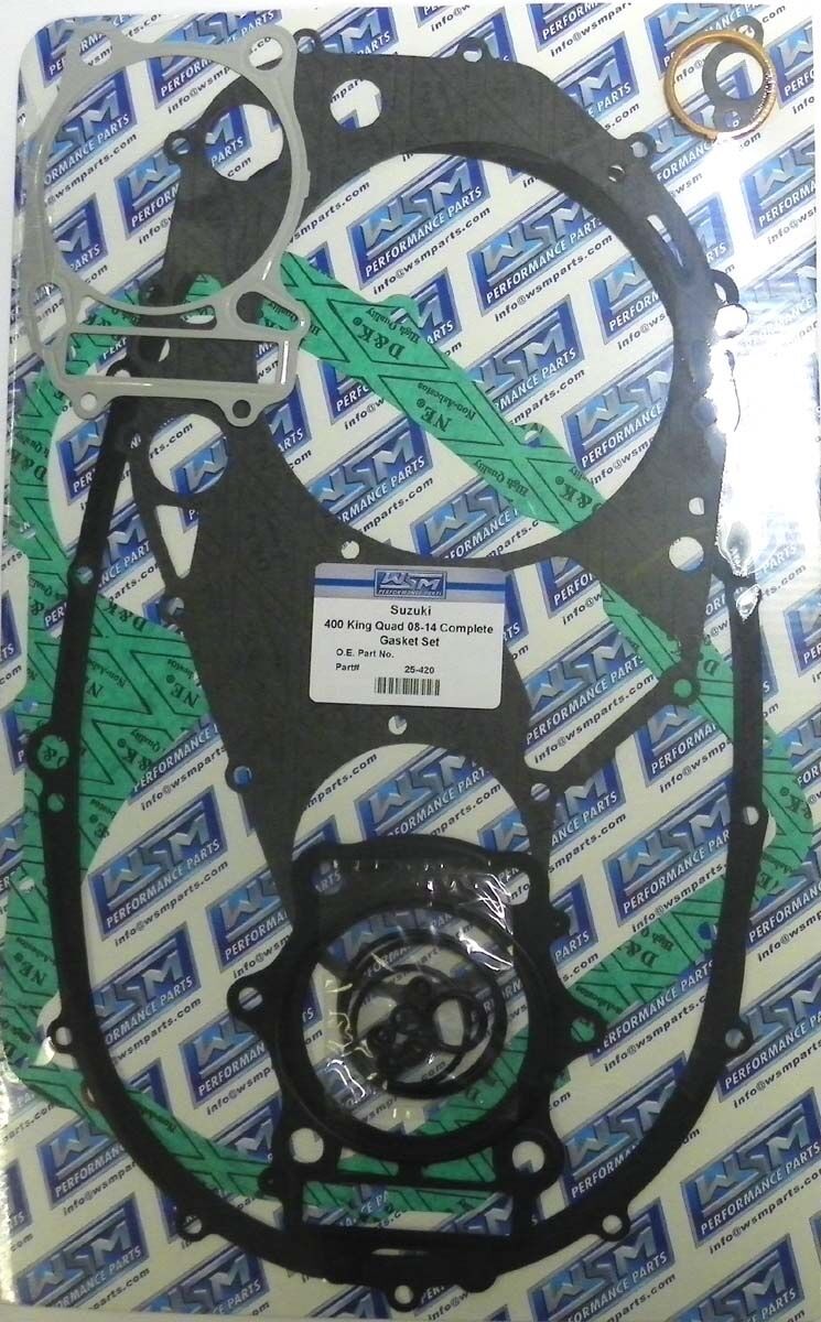 WSM COMPLETE GASKET KIT 400 EIGER / KING QUAD FSI '02'-20, 25-420