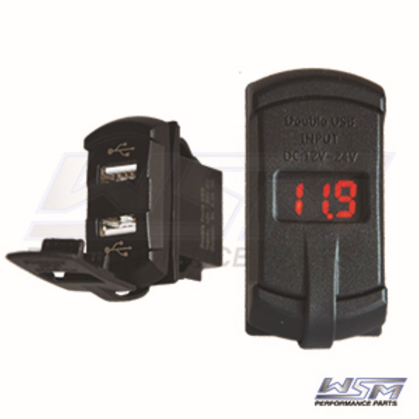 WSM Dashboard USB Charger 35 x 20mm - 020-250