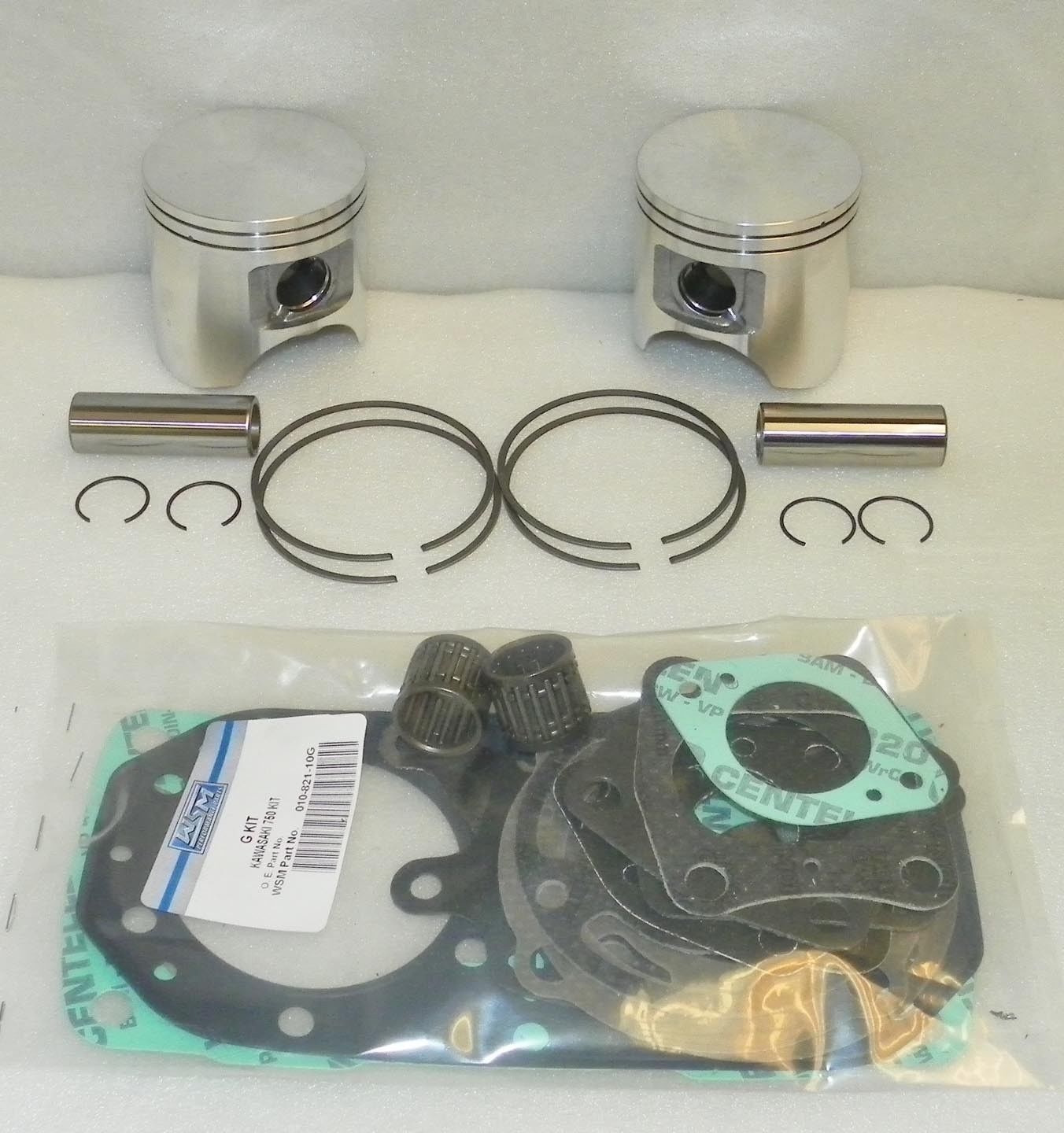 Kawasaki 750 LATE '96 & up Top End Piston Rebuild Kit PWC 010-821-10 STD