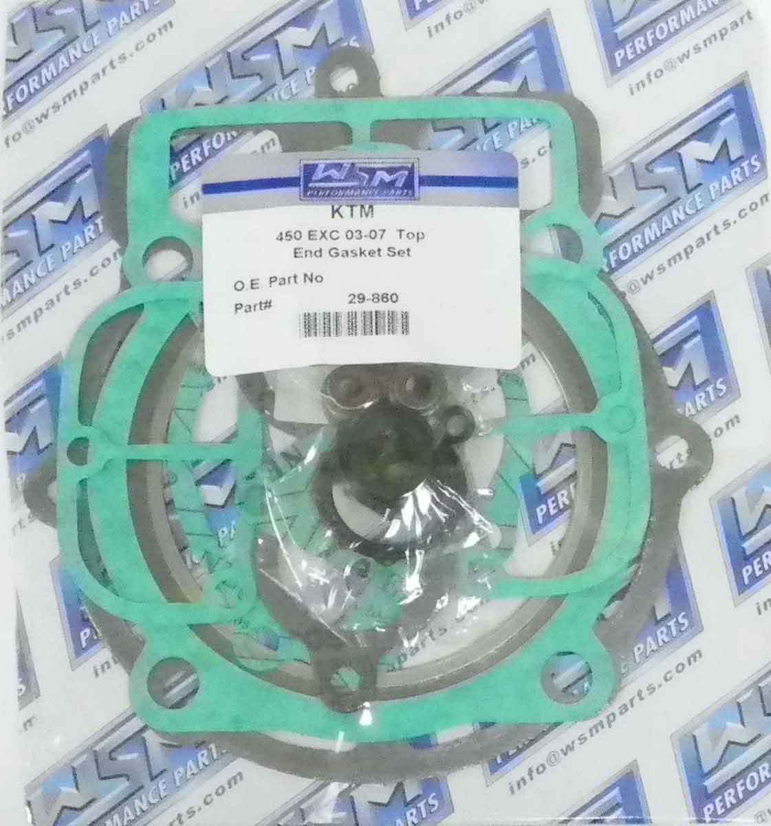 WSM TOP END GASKET KIT KTM 400 / 450 EXC / SX / XC '00-'09 - 29-860