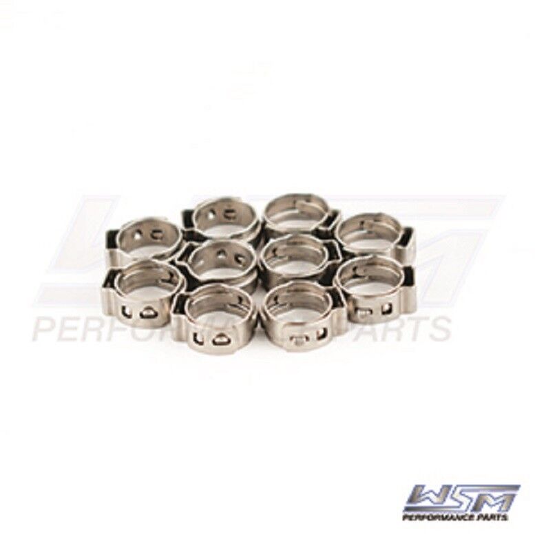WSM OETIKER CLAMP 012.8MM - 015.3MM 10 PACK - NOTE: 0.504-0.602" - 13-162-38