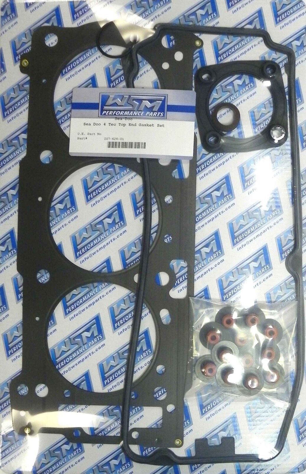 WSM SeaDoo 1503 /1630 4-Tec Top End Gasket Kit '02-'23, 007-626-01, 420296565