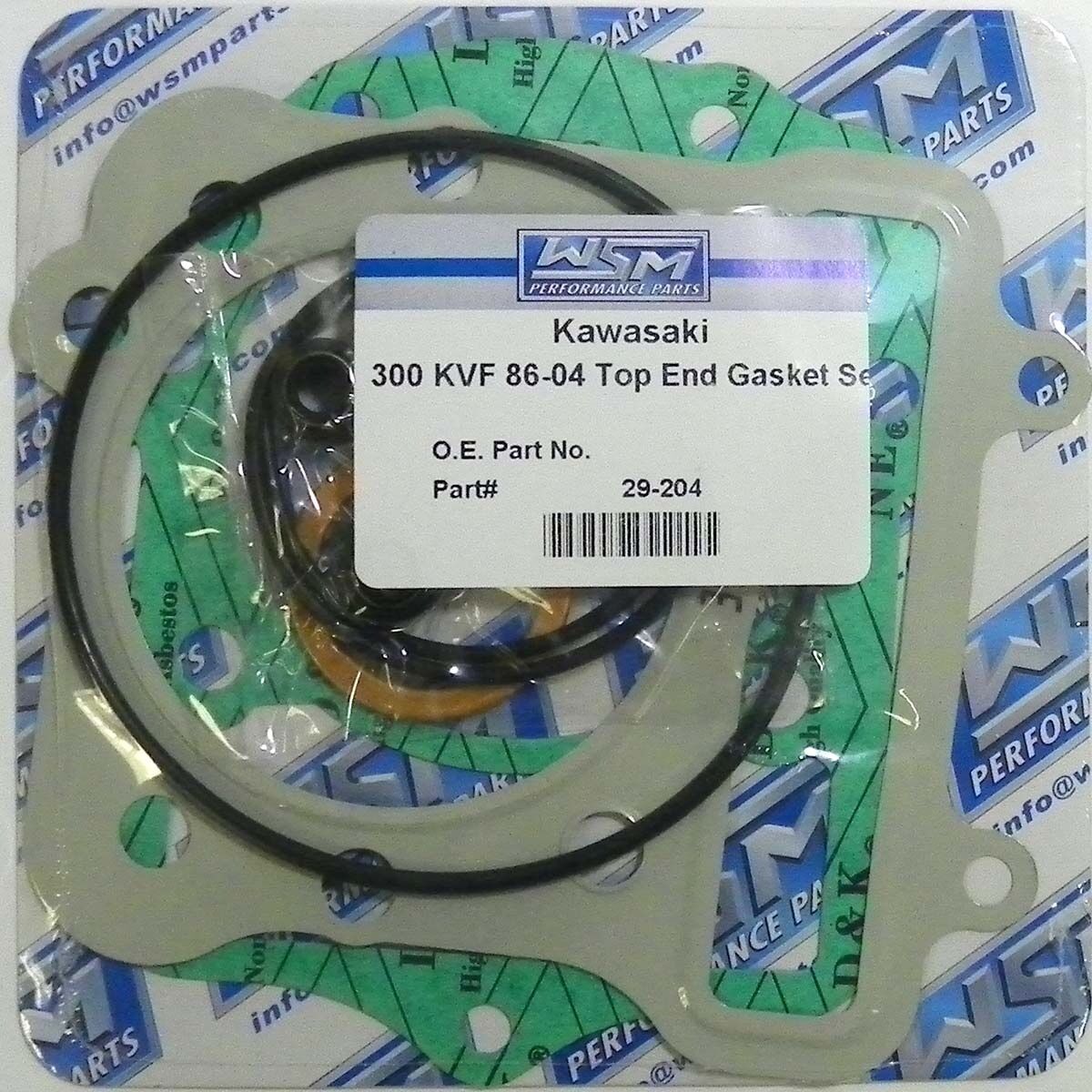 WSM KAWASAKI 300 BAYOU / LAKOTA / PRAIRIE TOP END GASKET KIT '88-'04, ATV 29-204
