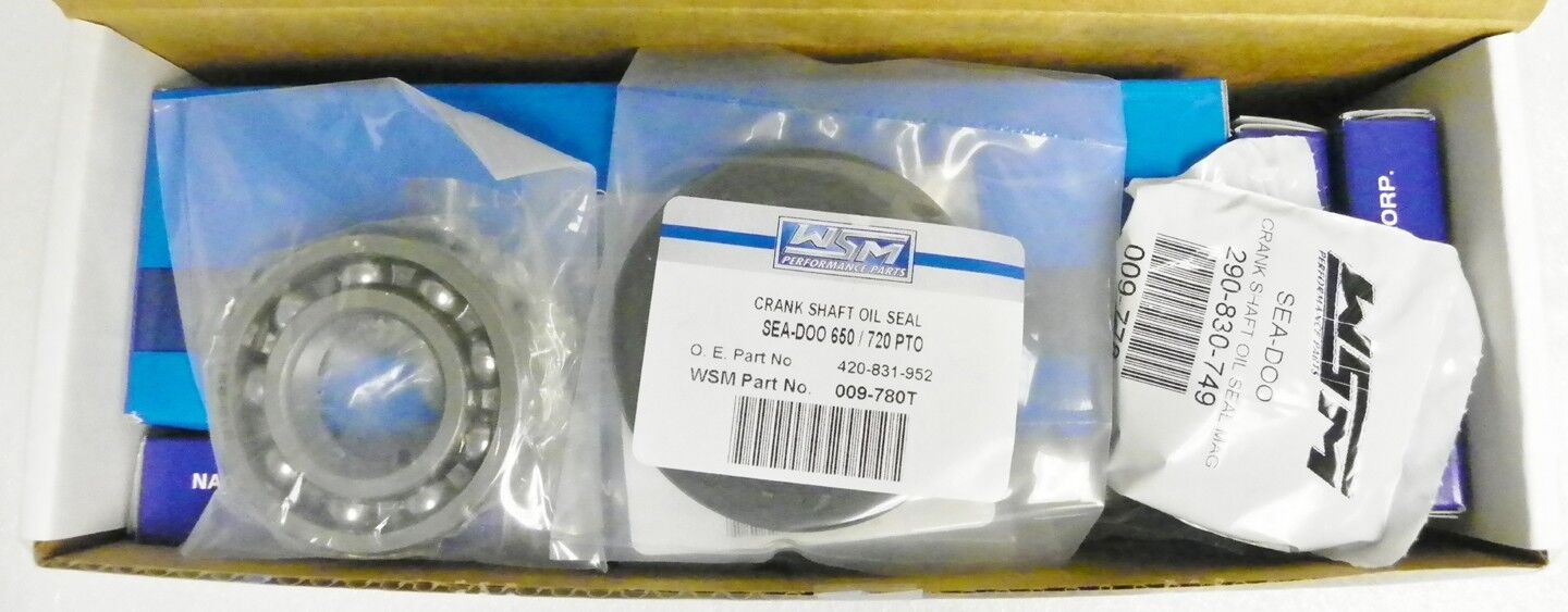 WSM Seadoo 580 587 Crankshaft Rebuild Kit Pin Type Bearings '95-'96 010-315-01