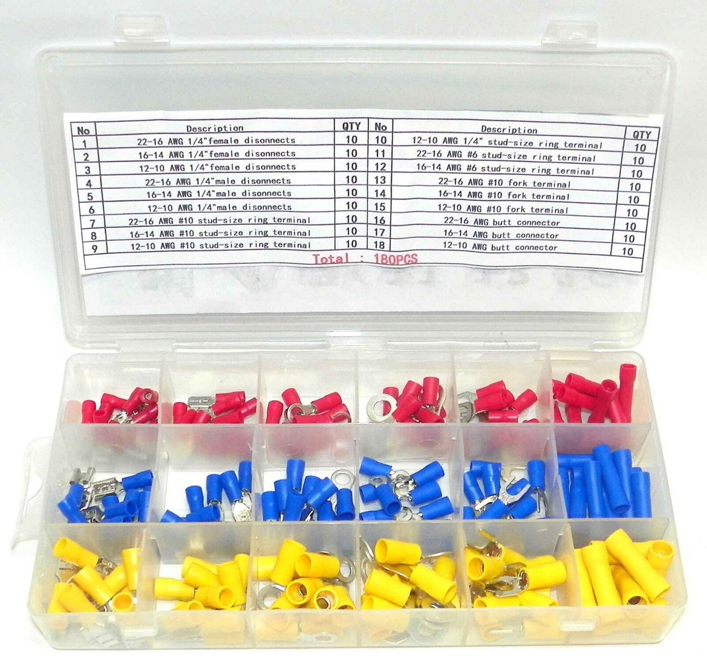 WSM Universal Wire Terminal Kit, 180 PIECES 014-1050