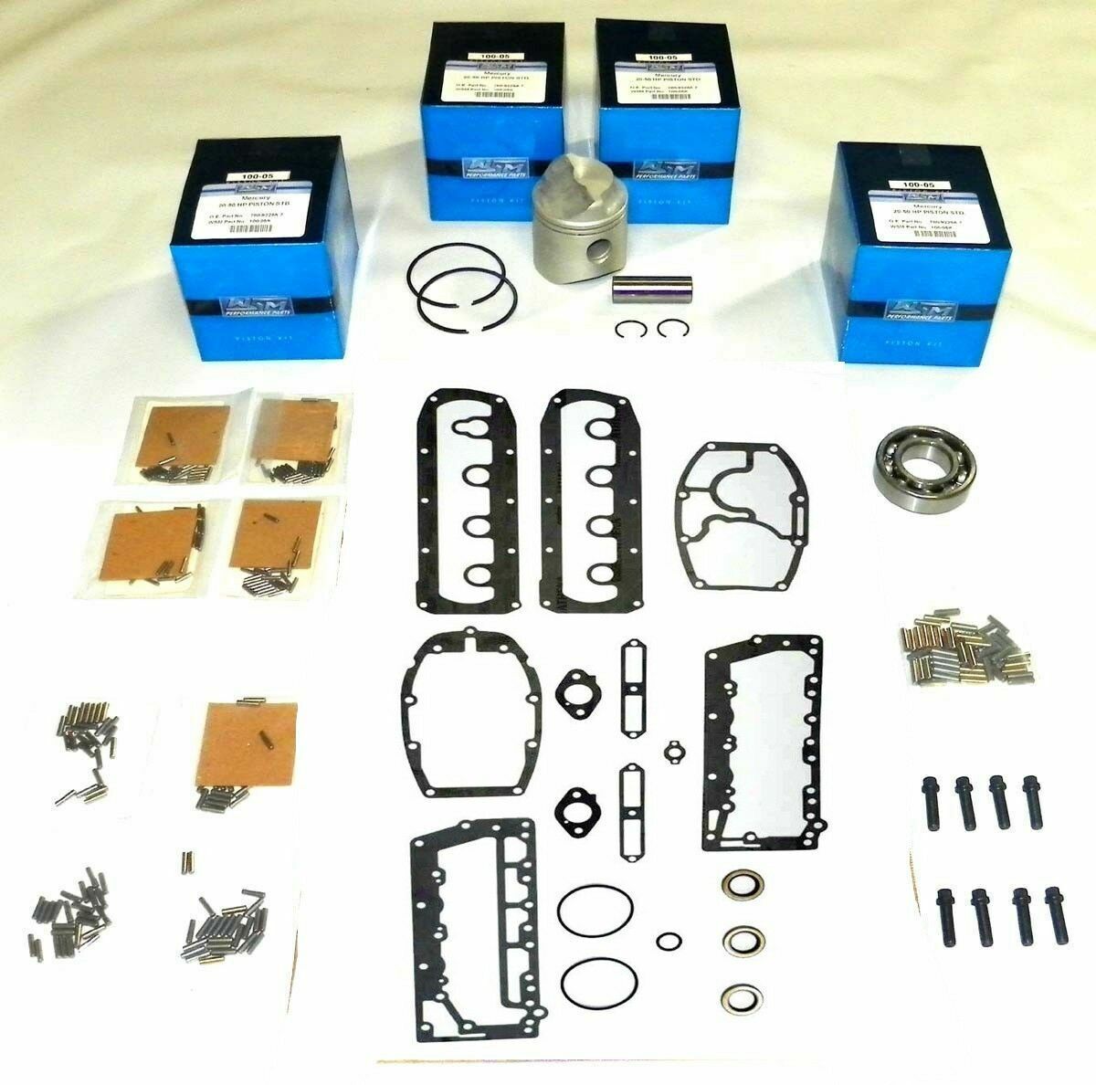 Mercury 75-85 Hp 4 Cyl Cross Flow Power Head Rebuild Kit - .040 SIZE 100-15-24