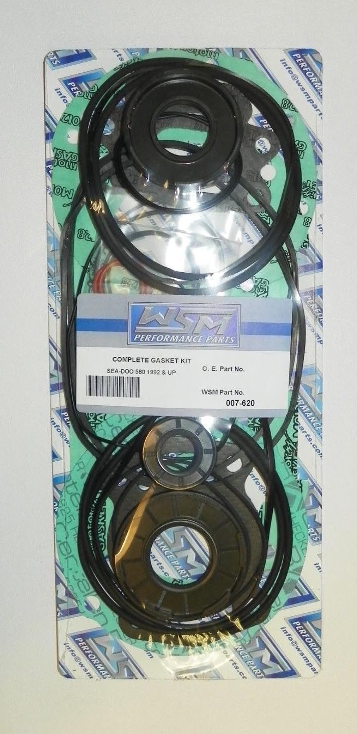 WSM SeaDoo 580 /587 '92 & Up Complete Gasket & Seal Kit WHITE 007-620, 290886270