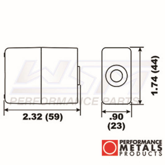 WSM Transom Anode Johnson / Evinrude 60 - 300 - PMC00155A, 0398331, 0433458