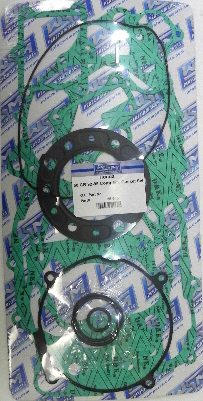 WSM Gasket Kit, Complete: Honda 250 CR '92-'01, 25-645, 06111-KZ3-861