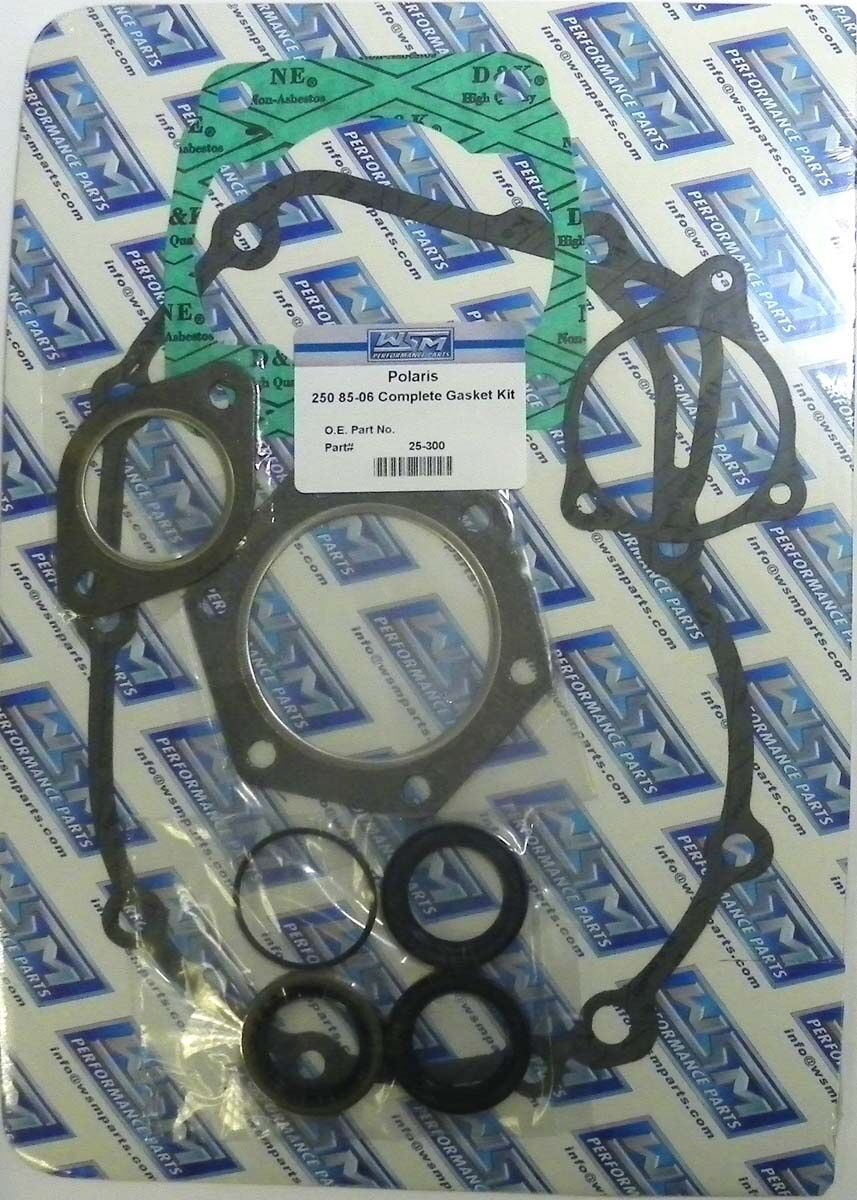 WSM POLARIS 250 COMPLETE ATV GASKET KIT, '85-'06, 25-300