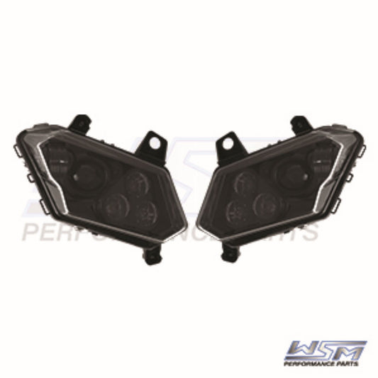 WSM L.E.D Headlights Can-Am 900 X3 - Smoked Lenses - 020-320-00