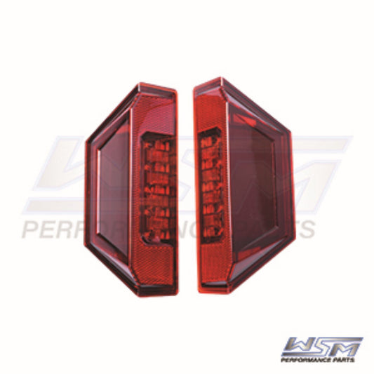 WSM L.E.D Tail Lights Polaris 1000 General - Red Lenses - 020-352