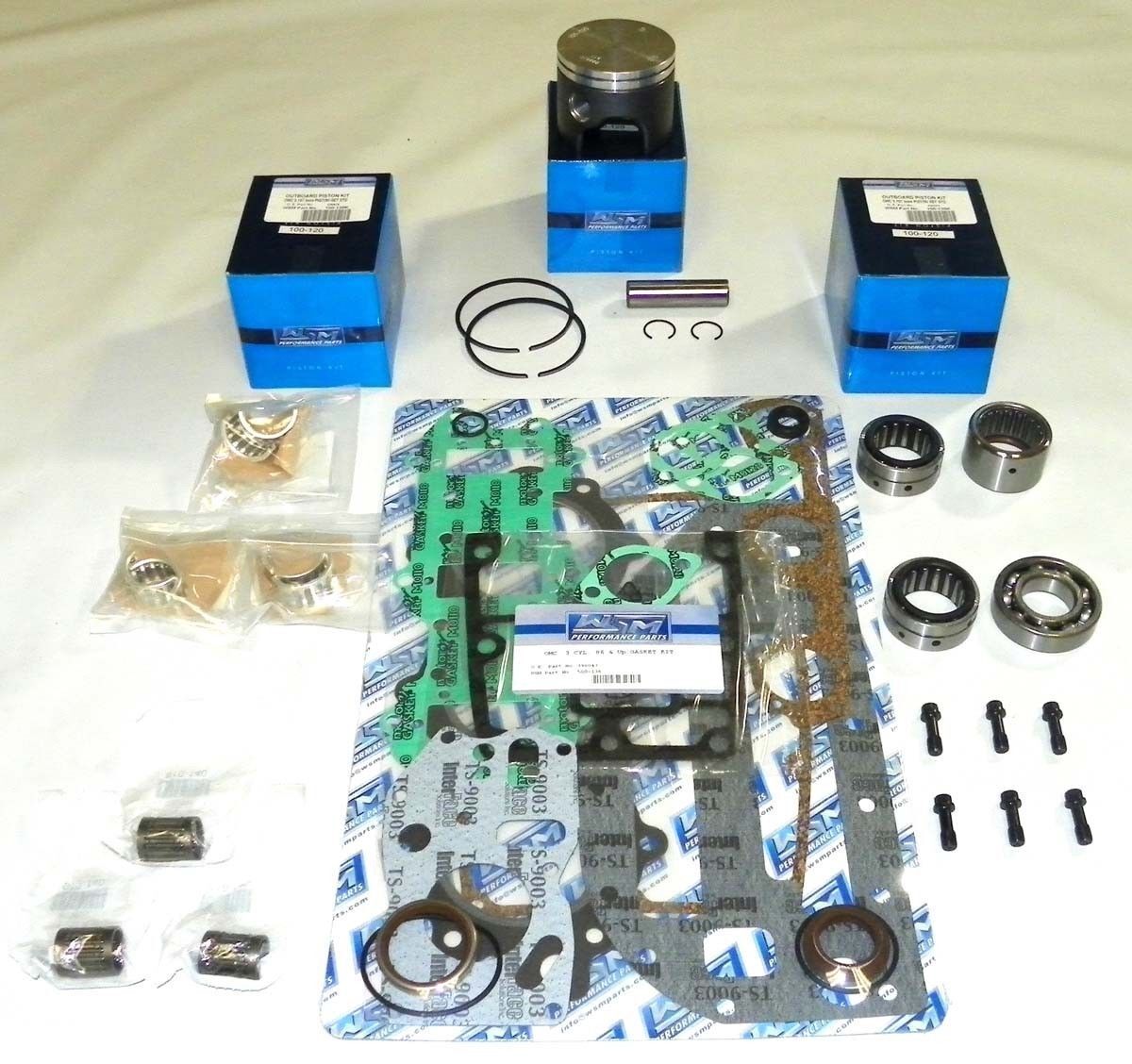 Johnson / Evinrude 75 / 90 Hp 3 Cyl E-TEC Rebuild Kit 100-126-20 STD 3.601"