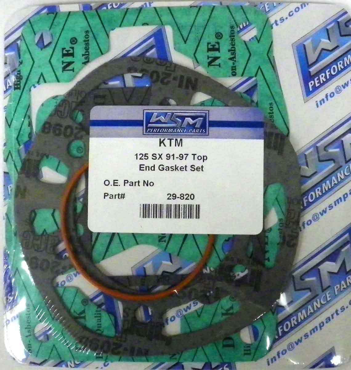 WSM Gasket Kit, Top End: KTM 125 EXC/SX '94-'97 - 29-820