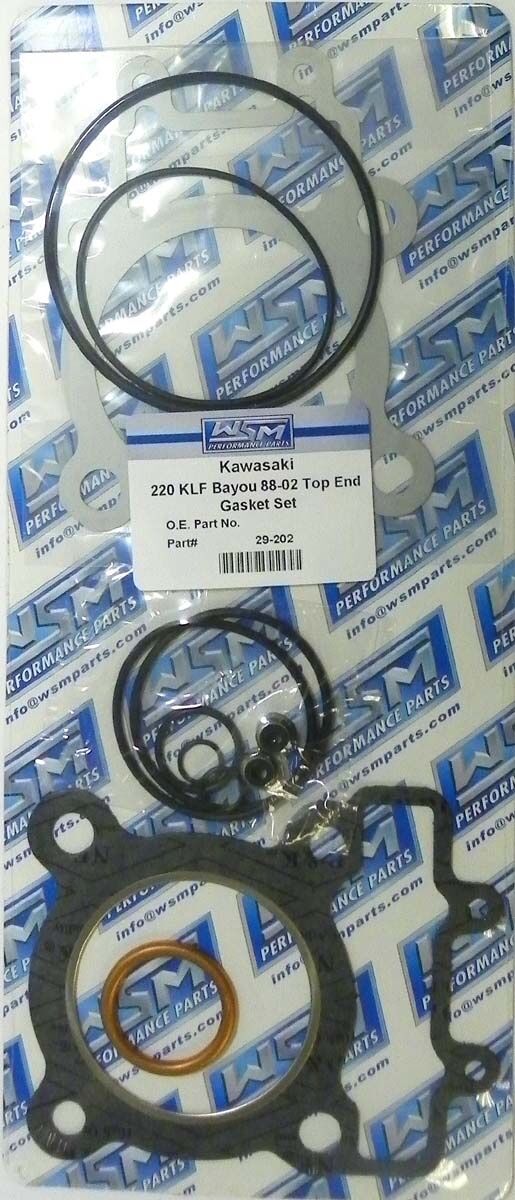 WSM KAWASAKI 220 BAYOU 1988-2002 TOP END GASKET KIT ATV 29-202