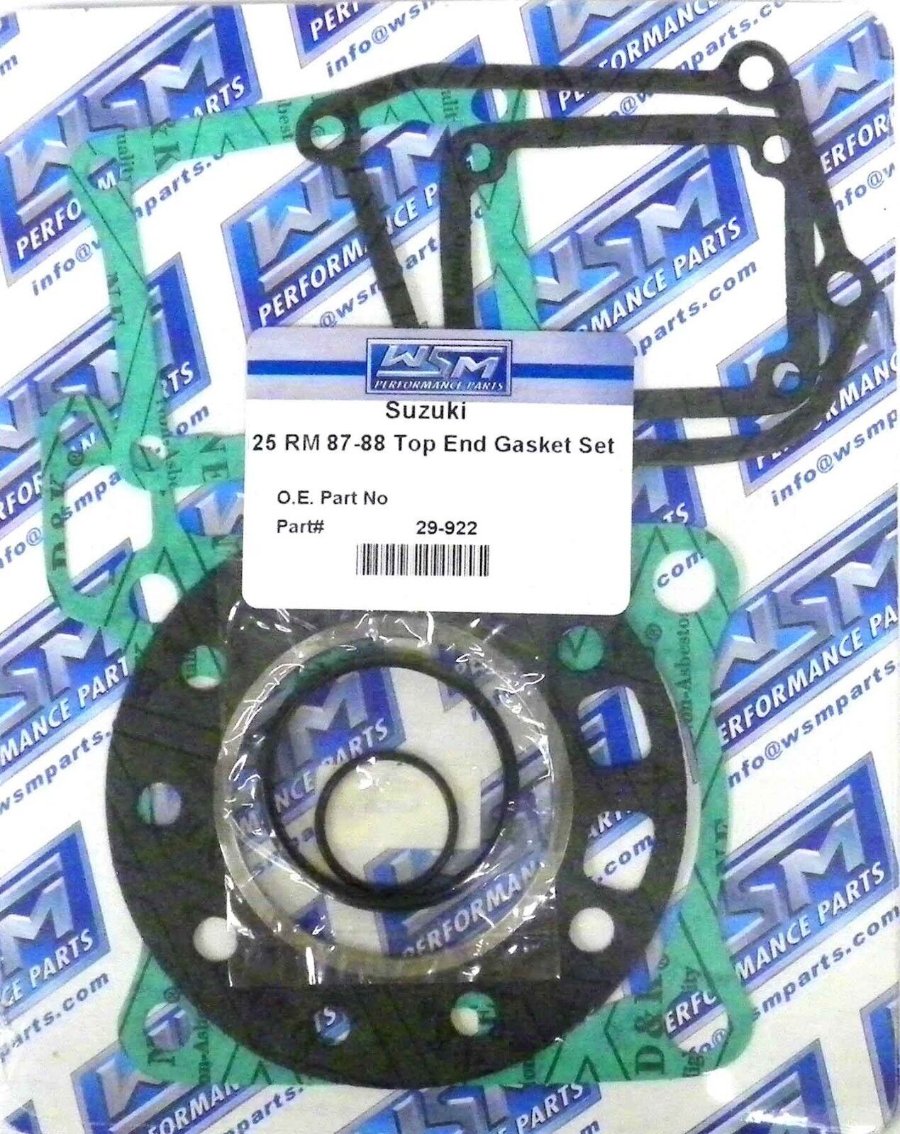 WSM Gasket Kit, Top End 125 RM 87-88 - 29-922,  11400-01820