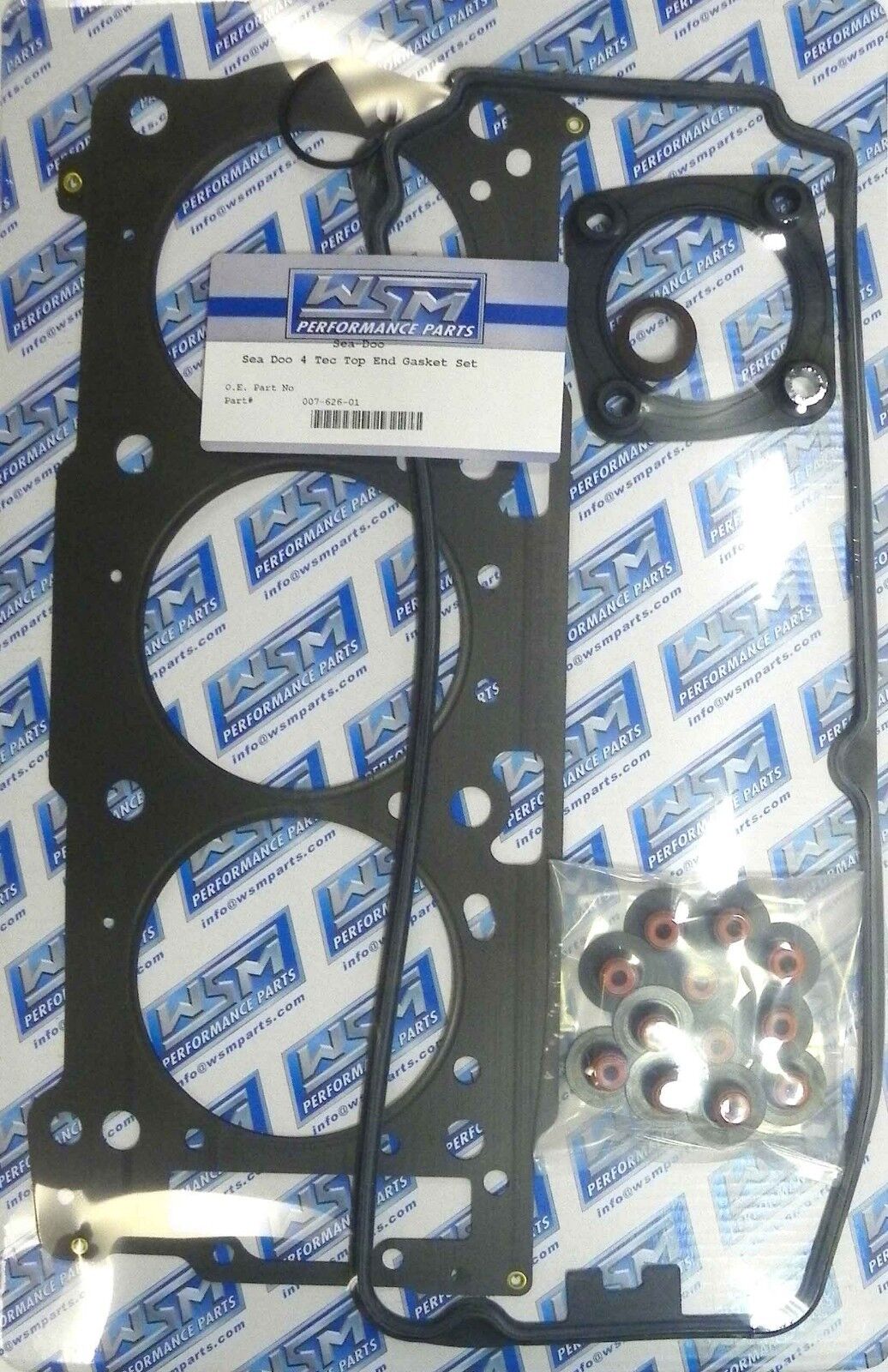 WSM SeaDoo 1503 /1630 4-Tec Top End Gasket Kit '02-'23,  007-626-01, 420296565