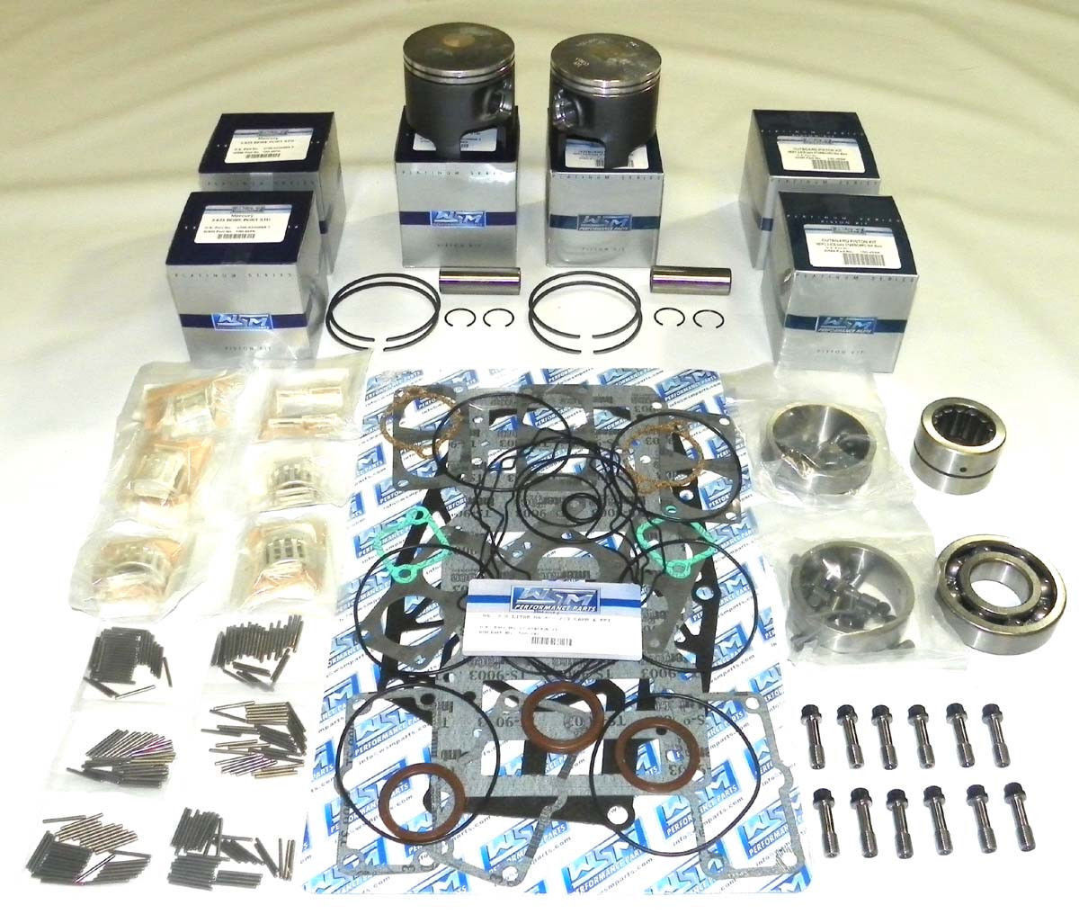 WSM Mercury Mariner 225 HP Carb 3.0L Rebuild Kit .020 OVER 3.645" 100-45-12