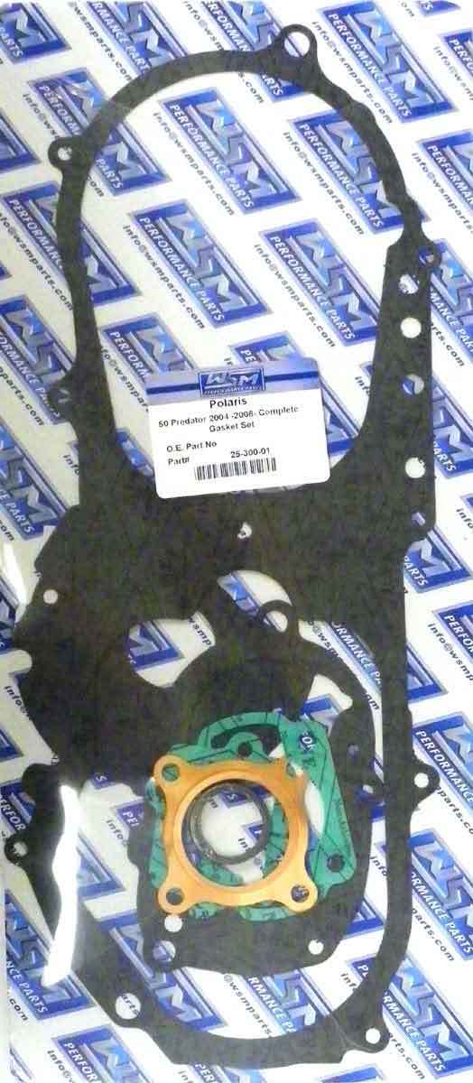 WSM Gasket Kit, Complete: Polaris 50 Predator '04-'06 - 25-300-01