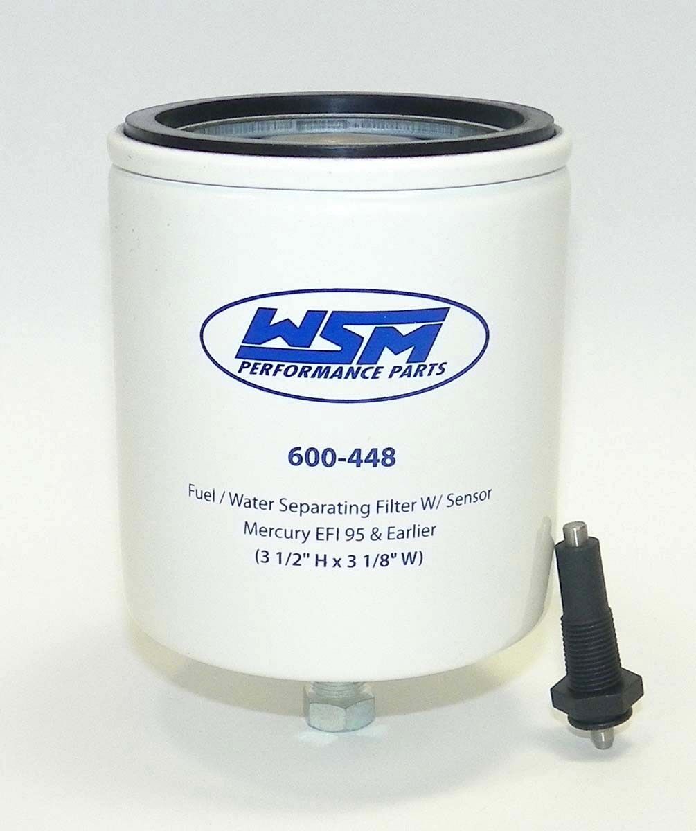 WSM FUEL WATER SEPARATOR MERCURY MARINER 150 - 250 HP 10 MICRON W SENSOR 600-448