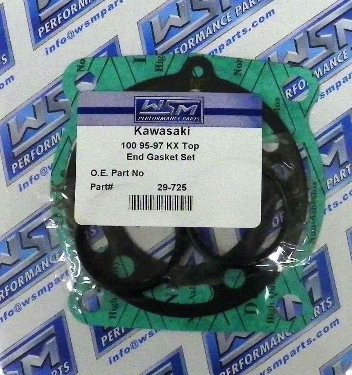 WSM TOP END GASKET KIT KAWASAKI 100 KX / RM '98-'13, 29-725