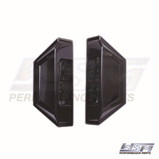 WSM L.E.D Tail Lights Polaris 1000 General - Smoked Lenses -  020-352-00