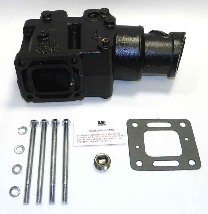 Barr Exhaust Riser BARR MANIFOLD EXHAUST RISER MERCRUISER V6 - V8 4'' 8 DEGREE ANGLE - MC ...