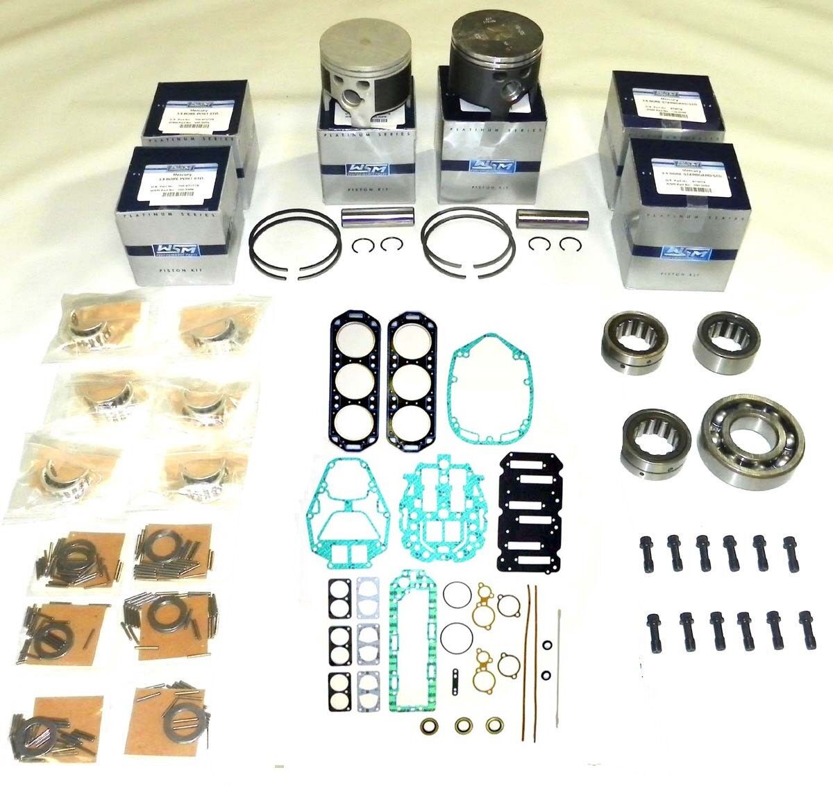 WSM Mercury Mariner 200 HP  2.5L /6 Cyl. Carb Rebuild Kit (Top Guided) 100-20-30