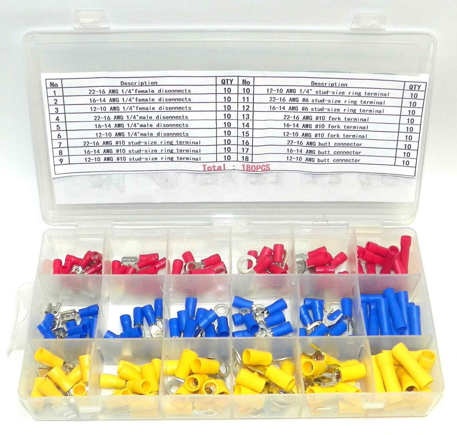 WSM Universal Wire Terminal Kit, 180 PIECES 014-1050
