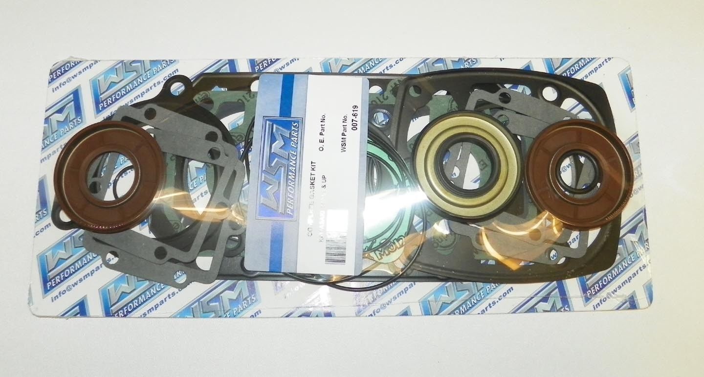WSM Kawasaki 550 '91-'95 Complete Gasket and Seal Kit PWC 007-619 OE 13001-370